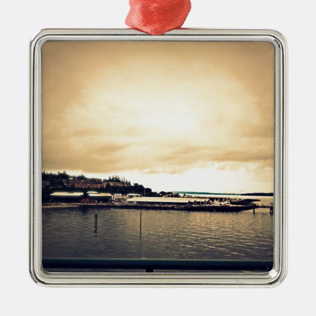 Kingston Ferry View Metal Ornament (Front)