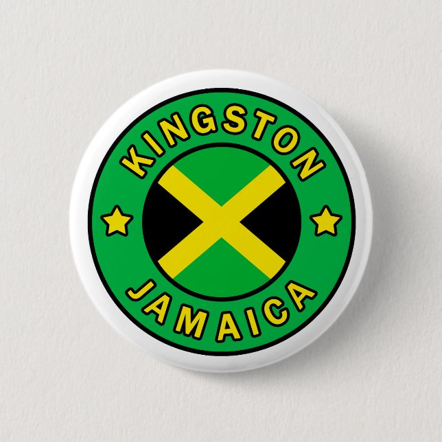 Kingston Jamaica 2 Inch Round Button (Front)