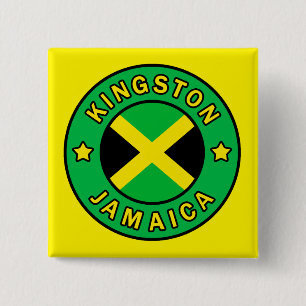 Kingston Jamaica 2 Inch Square Button