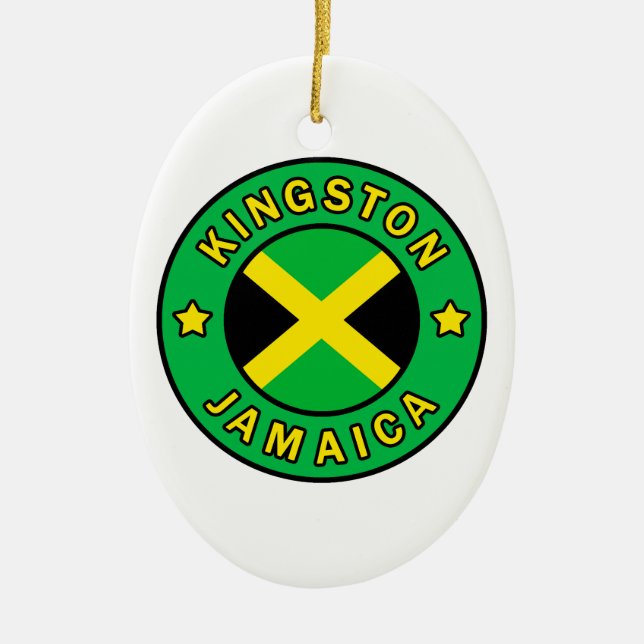 Kingston Jamaica Ceramic Ornament (Front)