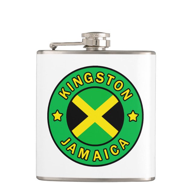 Kingston Jamaica Hip Flask (Front)