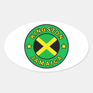 Kingston Jamaica Oval Sticker