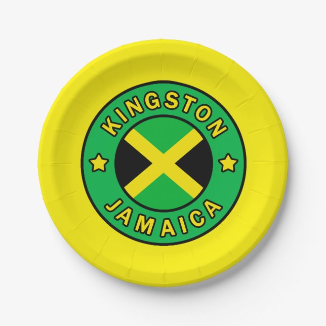 Kingston Jamaica Paper Plate (Front)