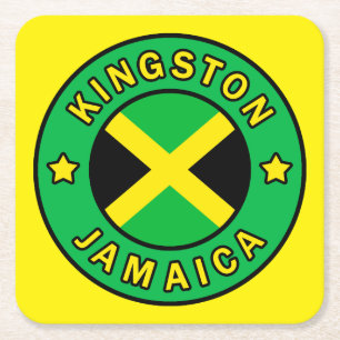 Kingston Jamaica Square Paper Coaster