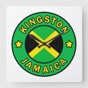 Kingston Jamaica Square Wall Clock