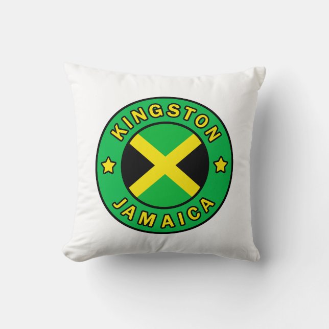 Kingston Jamaica Throw Pillow (Front)