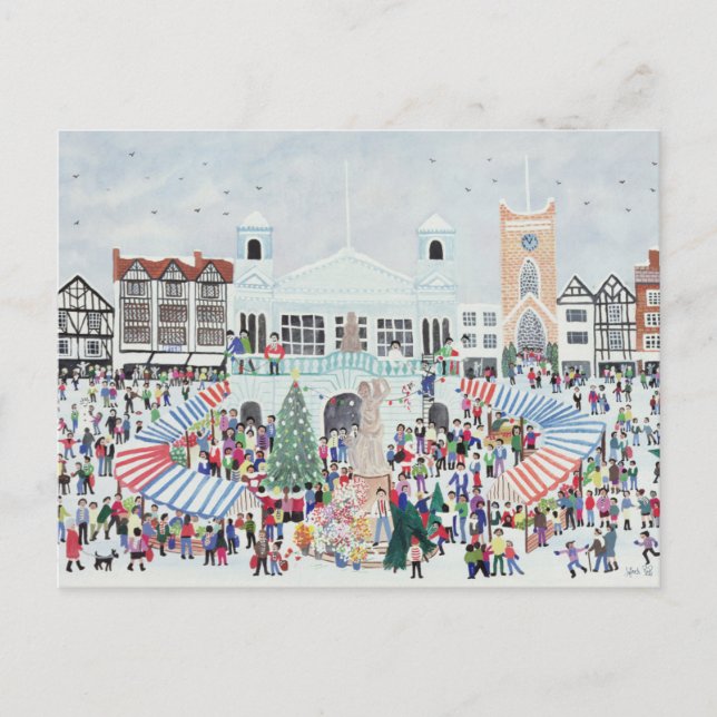 Kingston Market Surrey Postcard (Front)
