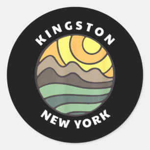 Kingston New York Ny Mountain Vacation Souvenir Classic Round Sticker