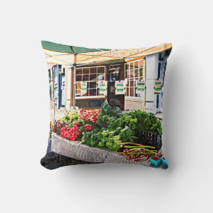 Kingston NY - Farmers Market Throw Pillow