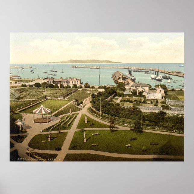 Kingstown - Dunlaoghaire, 19th Century Ireland Poster (Front)