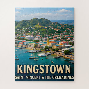 Kingstown Island Harbour and Caribbean Beauty Jigsaw Puzzle
