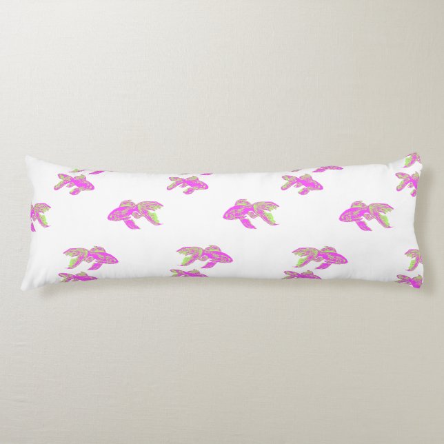 Kingyo Goldfish Pink Body Pillow (Front)