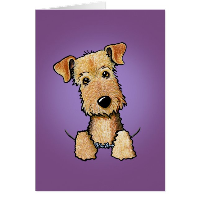 KiniArt Airedale Terrier Greeting Card (Front)