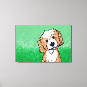 KiniArt Apricot Goldendoodle Canvas Print