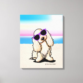 KiniArt ASCOB Cocker Spaniel Dog Beach Canvas Print