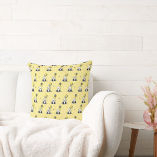 KiniArt Balloon Bears Yellow Throw Pillow