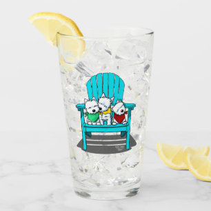 KiniArt Beach Westies Glass