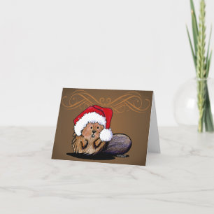 KiniArt Beaver Christmas Card