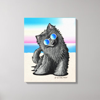 KiniArt Belgian Sheepdog Beach Canvas Print
