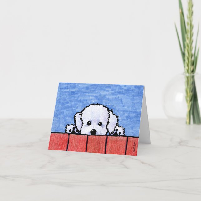 KiniArt Bichon Frise Note Card (Front)