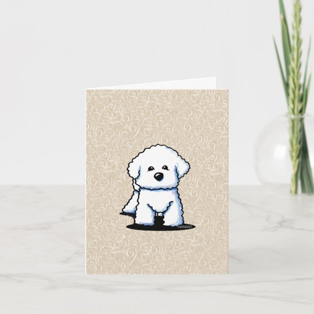 KiniArt Bichon Note Card (Front)