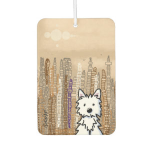 KiniArt Big City Westie Air Freshener