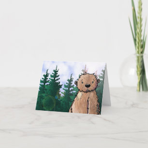 KiniArt Bigfoot Sasquatch Note Card