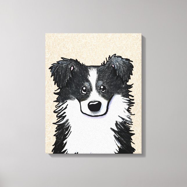 KiniArt Border Collie Canvas Print (Front)