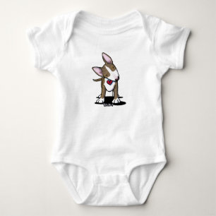 KiniArt Brindle Bull Terrier Baby Bodysuit