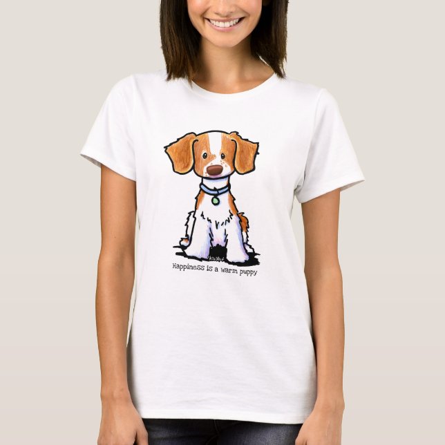 KiniArt Brittany dog T-Shirt (Front)