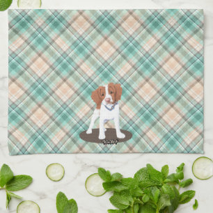 KiniArt Brittany on Marina Plaid Kitchen Towel