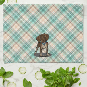 KiniArt Brittany on Marina Plaid Kitchen Towel