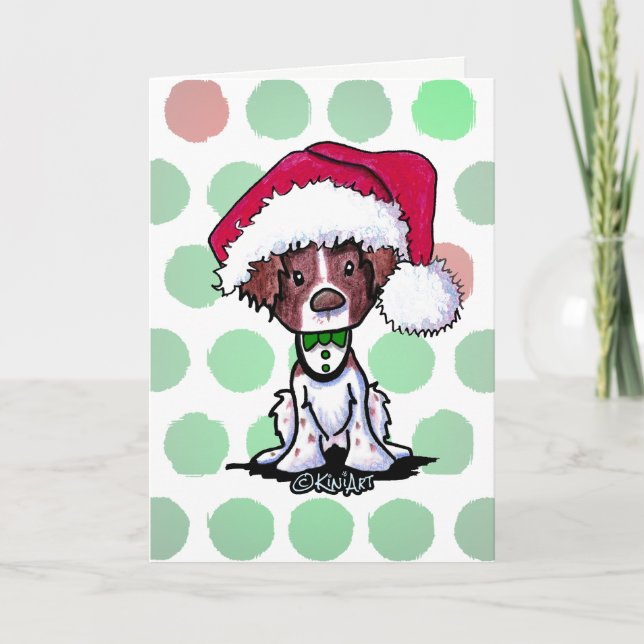 KiniArt Brittany Santa Card (Front)