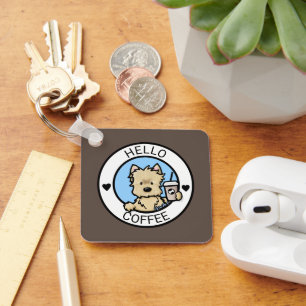 KiniArt Cairn Coffee Lover Keychain