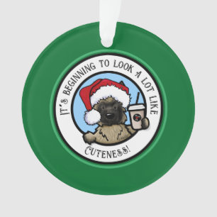 KiniArt Cairn Terrier Coffee Christmas Ornament