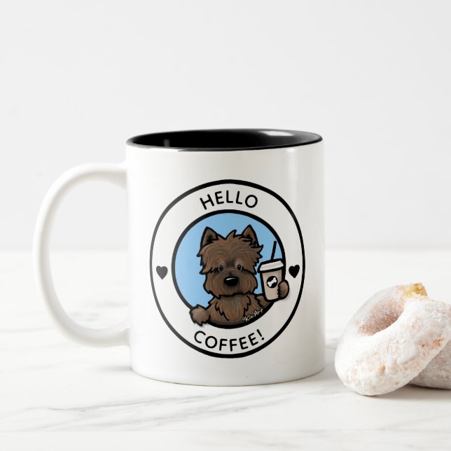 KiniArt Cairn Terrier Coffee Mug (With Donut)