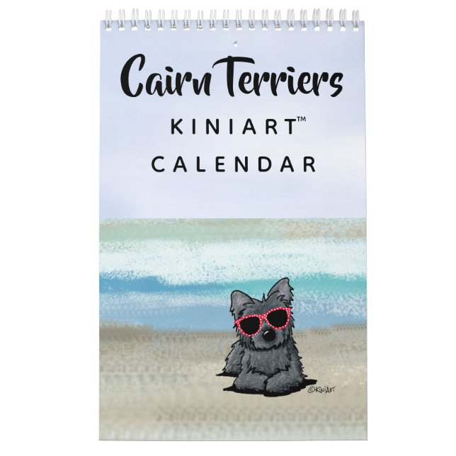 KiniArt Cairn Terrier Petit Calendrier (Protection)