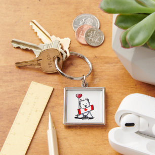 KiniArt Canadian Westie Keychain