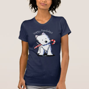 KiniArt Candy Cane Westie T-Shirt
