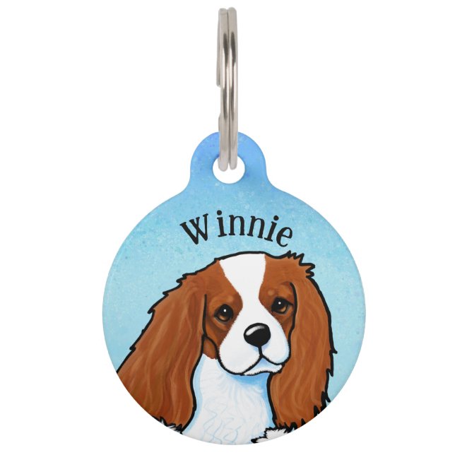 KiniArt Cavalier Spaniel Pet ID Tag (Front)