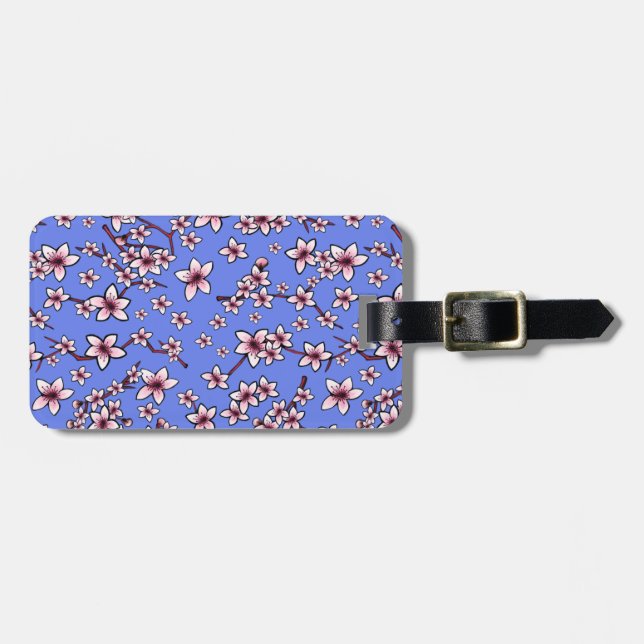 KiniArt Cherry Blossoms Luggage Tag (Front Horizontal)
