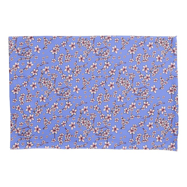 KiniArt Cherry Blossoms Pillow Case (Front)