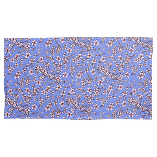 KiniArt Cherry Blossoms Pillow Case (Front-Left)