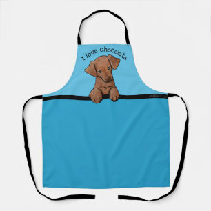 KiniArt Chocolate Lab All-Over Print Apron