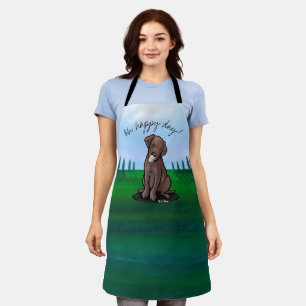 KiniArt Chocolate Labrador All-Over Print Apron