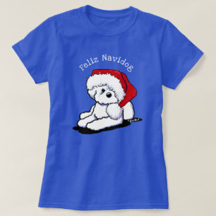 KiniArt Christmas Bichon Frise T-Shirt