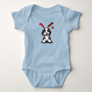 KiniArt Christmas Havanese Reindeer Baby Bodysuit