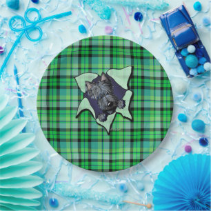 KiniArt Christmas Scottie BLAST Paper Plates