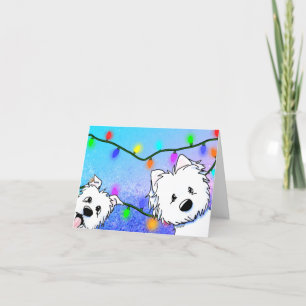 KiniArt Christmas Westies Holiday Card