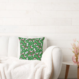 KiniArt Christmas Westies Throw Pillow